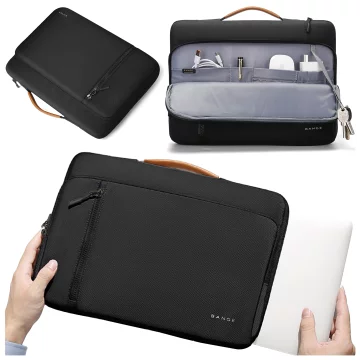 Bange wasserdichter Rucksack für 15,6-Zoll-Laptop, Stadtreisender, 45 x 30 x 16 cm, für Arbeit, Flugzeug, Herren, Damen, mit USB-Anschluss Schwarz