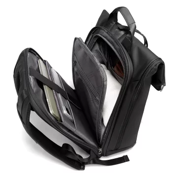 Bange wasserdichter Rucksack für 15,6-Zoll-Laptop, Stadtreisender, 45 x 30 x 16 cm, für Arbeit, Flugzeug, Herren, Damen, mit USB-Anschluss Schwarz