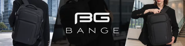 Bange wasserdichter Rucksack für 15,6-Zoll-Laptop, Stadtreisender, 45 x 30 x 16 cm, für Arbeit, Flugzeug, Herren, Damen, mit USB-Anschluss Schwarz