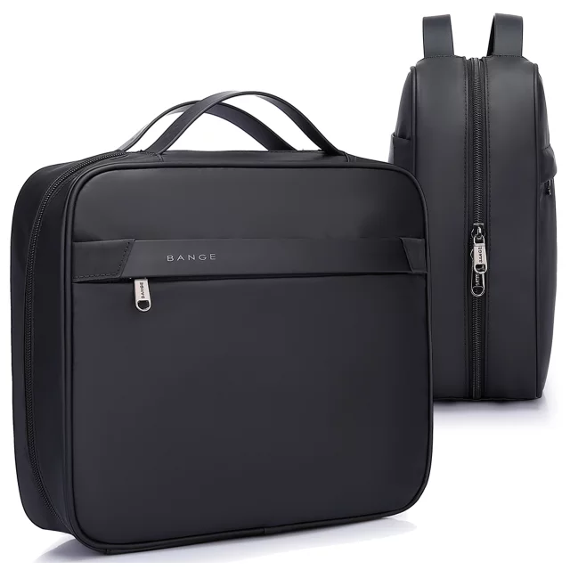 Torba wodoodporna Kosmetyczka Bange 30x26x10 cm rozkładana na kosmetyki akcesoria Podróżna damska męska Czarna