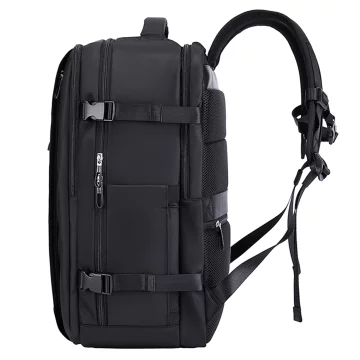Bange wasserdichter Rucksack für 15,6-Zoll-Laptop, Stadtreisender, 45 x 30 x 16 cm, für Arbeit, Flugzeug, Herren, Damen, mit USB-Anschluss Schwarz
