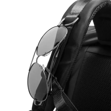 Bange wasserdichter Rucksack für 15,6-Zoll-Laptop, Stadtreisender, 45 x 30 x 16 cm, für Arbeit, Flugzeug, Herren, Damen, mit USB-Anschluss Schwarz