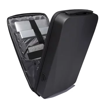 Bange Diebstahlsicherer, wasserdichter Rucksack für 15,6"-Laptops, ideal für Stadtreisen, 46 x 31 x 8 cm, für Arbeit und Flugreisen, für Damen und Herren, mit USB-Anschluss und Zahlenschloss, Schwarz