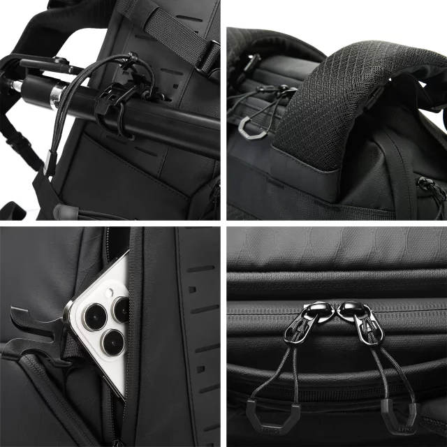 Bange Waterproof Backpack for Laptop 15.6" City Travel 45x30x16 cm for Work Airplane Men's Women's with USB Port Black