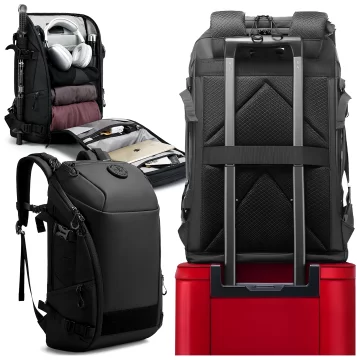 Bange 22L wasserdichter Rucksack für Laptops bis 15,6 Zoll – Geräumig und komfortabel, robust und atmungsaktiv, ideal für Stadt und Reisen, Arbeit und Flugreisen, Unisex – Schwarz