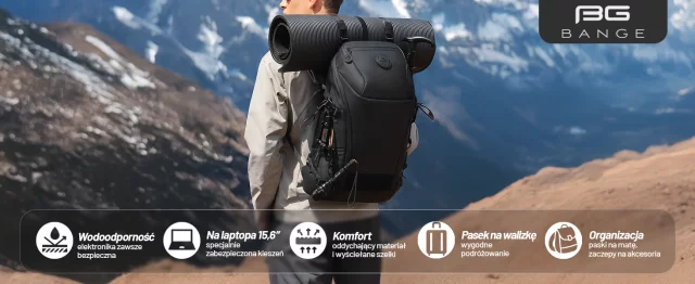 Bange 22L wasserdichter Rucksack für Laptops bis 15,6 Zoll – Geräumig und komfortabel, robust und atmungsaktiv, ideal für Stadt und Reisen, Arbeit und Flugreisen, Unisex – Schwarz