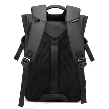 Bange wasserdichter Rucksack für 15,6-Zoll-Laptop, Stadtreisender, 45 x 30 x 16 cm, für Arbeit, Flugzeug, Herren, Damen, mit USB-Anschluss Schwarz