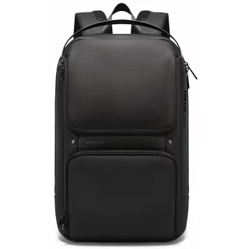 Bange Waterproof Backpack Laptop Bag 15.6" Travel Accessories 48x30x12.5 cm for Work School Plane Men's Women's USB and USB-C Black
