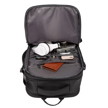 Wasserdichter Rucksack von Bange für 17-Zoll-Laptops, ideal für Stadtreisen, 47,5 x 31 x 26 cm, erweiterbar für Arbeit und Flugreisen, für Damen und Herren, schwarz