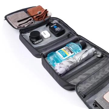 Bange voděodolný batoh na 15,6" notebook, městský cestovatel, 45x30x16 cm, do práce, do letadla, pánské, dámské, s USB portem Černá